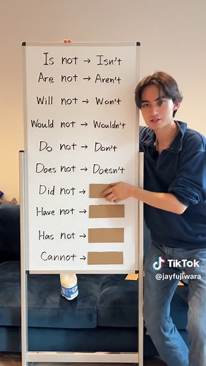 Contractions with “Not” in English #learnontiktok #englishteacher