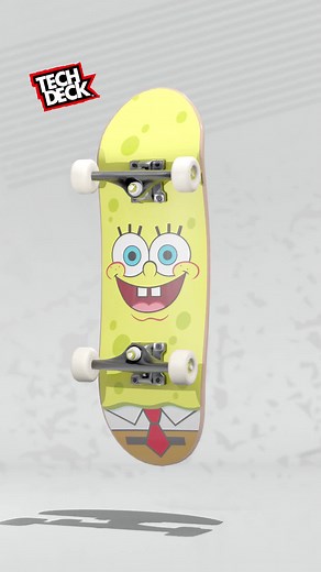 Get hyped on this ICONIC board from Snata Cruz and grab it now! 🧽 #TechDeck #startsmallgobig #spongebob #santacruzskateboards @Santa Cruz Skate