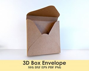 3D Envelope Box Printable Template for Papercraft, Shadowbox, Greeting Cards, Christmas Cards - Etsy