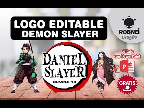 Demon Slayer Logo Editable GRATIS