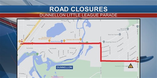 Roads closed for Dunnellon Little League Parade