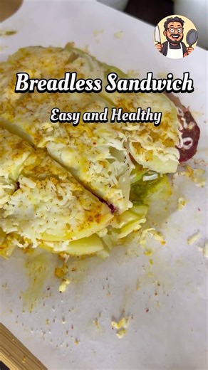 Breadless Aloo Veg Sandwich | Easy No-Toaster Snack #foodshorts #recipe #sandwich