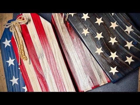 How to make American flag door tags DIY