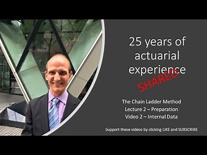Chain ladder lecture 2b of 5. 25 years of actuarial experience SHARED