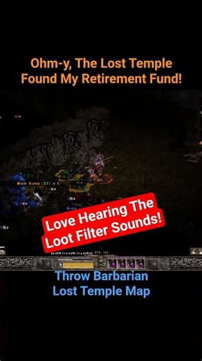 RETIREMENT FUND FOUND! 💰 Solo Ohm Rune Drop #projectdiablo2 #shorts