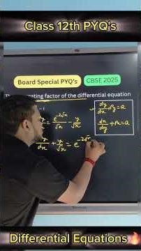 Differential Equations🔥| Class 12th PYQ's| MCQ's| #cbse #maths #ytfeed #yt #ytshorts