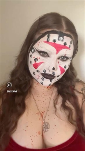 jason voorhees makeup from friday the 13th 🔪🩸#makeup #fridaythe13th #jasonvoorhees
