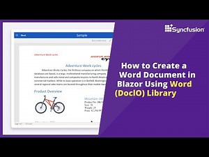 How to Create a Word Document Using Blazor Word (DocIO) Library