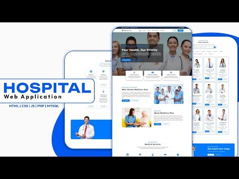 MediCare Plus Web Application | Dynamic Hospital Website Using HTMl, CSS, Js, MySQL, & PHP
