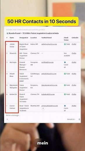 Find HR Emails in 10 Seconds using Claude.ai | TCS Infosys Wipro Lead Hack