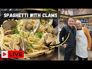 Spaghetti with Clams Cooking at Livoti's in Freehold by Pasquale Sciarappa