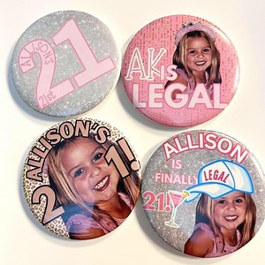 21st Birthday Buttons - Etsy