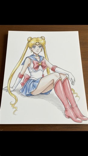Sailor moon drawing #animeedit #sailormoon #artdrawing #shorts