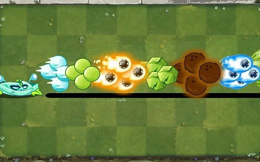 PvZ 2 融合 - 藤蔓植物 最高等级 与其他发射植物 对抗 砖头僵尸团队