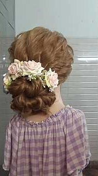 Simple & Beautiful Bun |🖕 full video in youTube channel #hairstyle