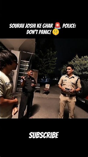Sourav Joshi Ke Ghar Police 🚨: Don't Panic! 🤫 #souravjoshivlogs #trending
