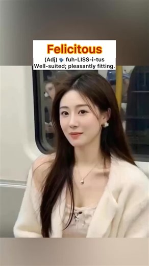 Celebs Teach English on Instagram: "🎬 Fen explains: Felicitous “Felicitous means something perfectly suited or well-chosen — like the right words at the right time, or a gesture that fits the moment beautifully.” #Felicitous #FenExplains #CelebsTeachEnglish #SpokenEnglish #LearnEnglish #EnglishWithCelebs #VocabularyBoost #FluentEnglish #WordOfTheDay #EnglishLearning #AI"