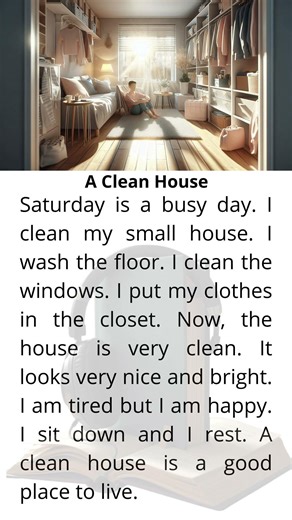 A Clean House #shorts #english #englishmerl #englishreading #englishgrammar #education