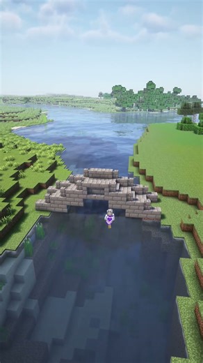How to build a bridge in Minecraft #minecrafttutorial