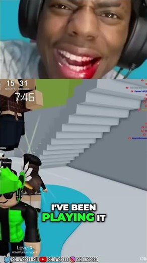 IShowSpeed FINALLY Beats Roblox Tower of Hell After 15 Years! #shorts
