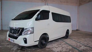 Nissan Urvan NV350 Executive Edition! Loaded with the following specifications: 4 TIS Captain Seats on Plush Genuine Leather with Power Recline/Legrest, Heating, Ventilation, Massager and Power Slider TIS Sofa Bed TIS Removable Center Table Touch Sensitive Switch Slideout Privacy Glass Partition 32” Smart T.V. 2 DIN Headunit Hertz Speakers TIS Ultra-blinds TIS Signature Starlight Cove and Mood Lighting TIS Side Console with Lighted Cupholders / USB / 220V TIS Side Power Table RV Cooler / Freezer