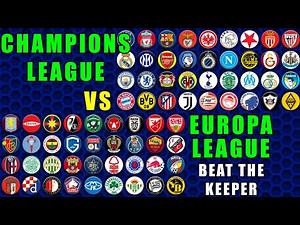 Champions League vs Europa League - Beat The Keeper Marble Race
