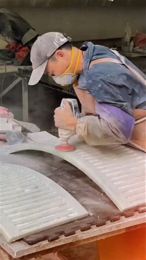 Detailed natural stone polishing process.#shorts #construction #shortvideo #satisfying #fyp