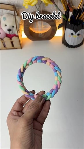 Diy bracelet using rubber bands ✨