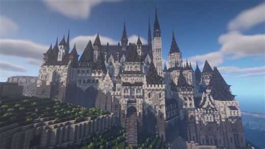 MC/建筑鉴赏——当你尝试用conquest模组建一座史诗级中世纪城堡
