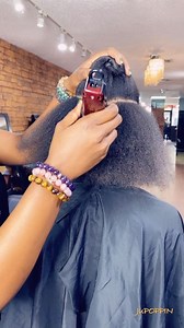 16M views · 184K reactions | Loving this MakeOver♥️ Relaxer Free on the Crown, Texturize to the sides. #jupoppin #thecutlife#brooklynhairstylist #healthyhair#naturalhair #Love | Gillian Garcia Artistry | Facebook