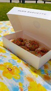 Pebbles falling, milk and cereal donuts calling 🌈🍩✨ #donuts #pastries #cafe #parisbaguette #pb | Paris Baguette