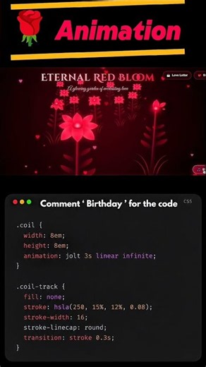 the Blooming flower animation website 🌹 HTML CSS JAVASCRIPT #uiuxdesign #trending #viral