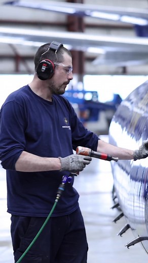 Our sheet metal worker, operating with precision 🔩 #Work #SheetMetal #MTCE #Maintenance #Nolinor #NolinorAviation #Aviation #GoldStandard #RealAirline #B737200 #PlaneSpotting #PilotLife #Trending #FYP