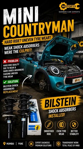 MINI Cooper Countryman Suspension Upgrade | Bilstein Shock Absorbers Installed | MotoFyx #shorts