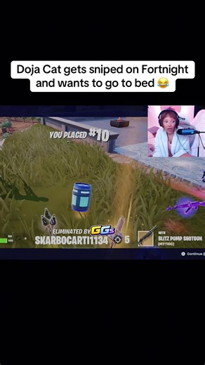 Doja Cat Sniped in Fortnite Gameplay