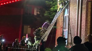 LFD Crews Rescue Four from Burning Apartment Building Lynchburg firefighters rescued a total of four people from a fire inside an apartment building on Lakeside Drive late Tuesday night. Around 9:30, fire crews were called to the Lakeside Plaza Apartments where a caller to 9-1-1 stated they could hear a smoke alarm going off and there was smoke in the third-floor hallway. There also were several reports of residents being trapped inside their apartments by the smoke. The first crews to arrive fo
