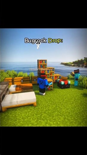 Minecraft java Drop vs Bugrock drop #meme 💀
