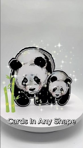 A Panda Cubs Shaped Card | DIY Card Making & Cricut Tutorial | Cards in Any Shape