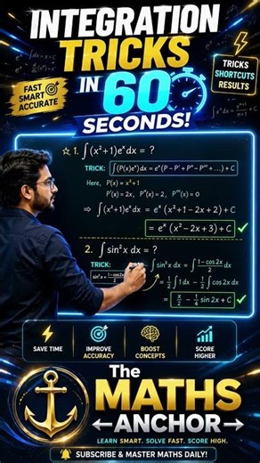Integration Tricks in 60 Seconds 🤯 | Solve Tough Integrals Fast! | The Maths Anchor