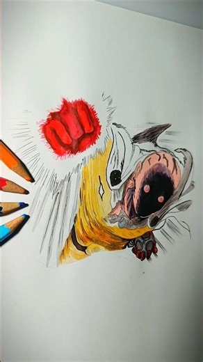 One punch man portrait drawing #shorts #viral #anime
