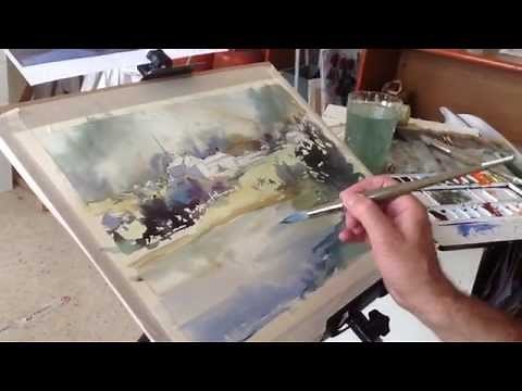 como pintar acuarela paso a paso. Watercolor demo. Watercolor tutorial.