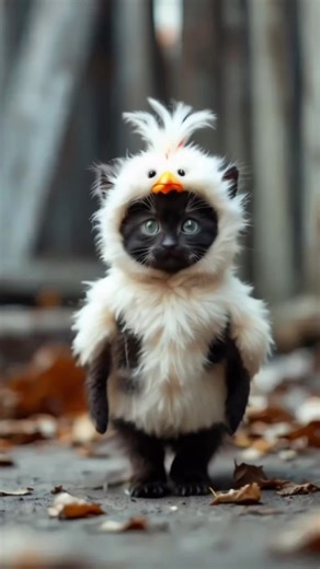 NekoManma (@neko.manma0) - Cute Black Cat Dance Video with Chicken