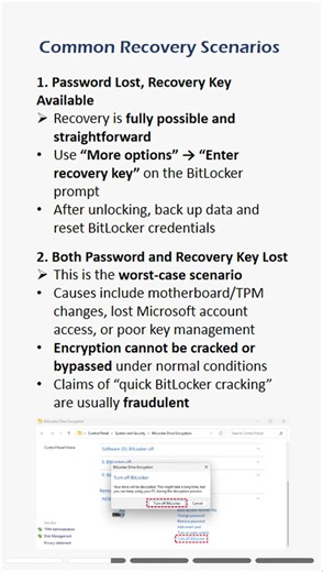 Recover data from a BitLocker-encrypted drive without the key? #datarecovery
