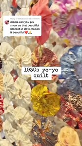 Lots of folks asking about the 1930s yo-yo quilt in Wednesday’s post! Here you go! No, I didn’t make it, but I bless the hands that did… almost a century ago. #1930s #quilt #nanalovesyou | The Real Diane Shiffer