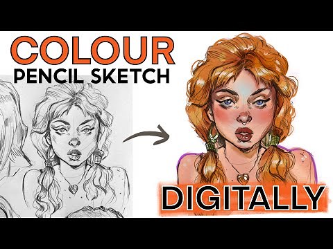 HOW TO colour your sketches DIGITALLY: Tutorial