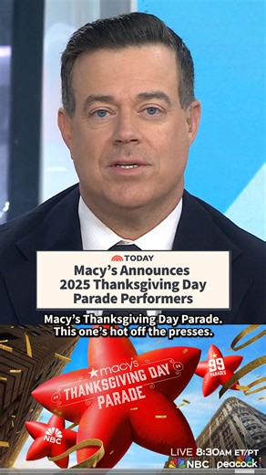 This year's Macy's Thanksgiving Day Parade is going to be ✨ GOLDEN ✨ with the daytime debut of EJAE, Audrey Nuna and REI AMI, the singing voices of HUNTR/X from “KPop Demon Hunters,” Broadway’s “Buena Vista Social Club,” Colbie Caillat, Ciara, Gavin DeGraw., Mickey Guyton, Christopher Jackson and many more. See the full list at the link in bio. 🔗🎙️ Watch the 99th Macy’s Thanksgiving Day Parade on November 27 on NBC and Peacock. | Today Show