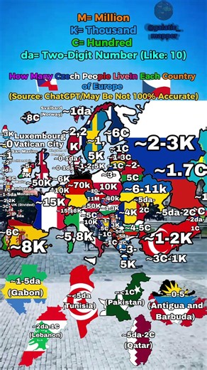 The Amount of Czech🇨🇿 People Who Live In Your Country In Europe (May Be Not 100%}