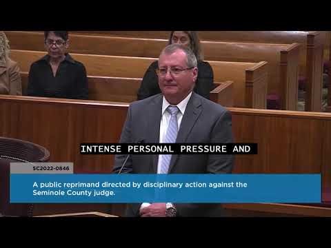 Florida Supreme Court: Judge Disciplined for Misconduct? Judicial Conduct Hearing | SC2022-0846