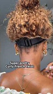 Enamored 🥰 curly hair low updo using French pin and hair jewels🌻 #fy