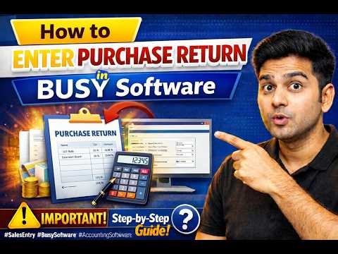 Purchase return entry in the Busy software